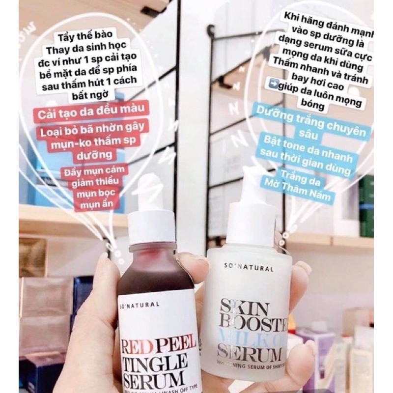 Tinh Chất Dưỡng Trắng Da Chuyên Sâu So Natural Skin Booster Milk Oil Serum