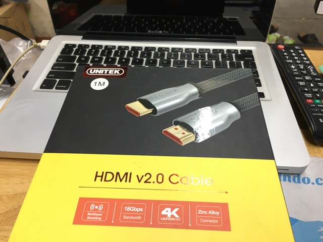 Cáp HDMI 2.0 4K 1M UNITEK Y-C136RGY chính hãng