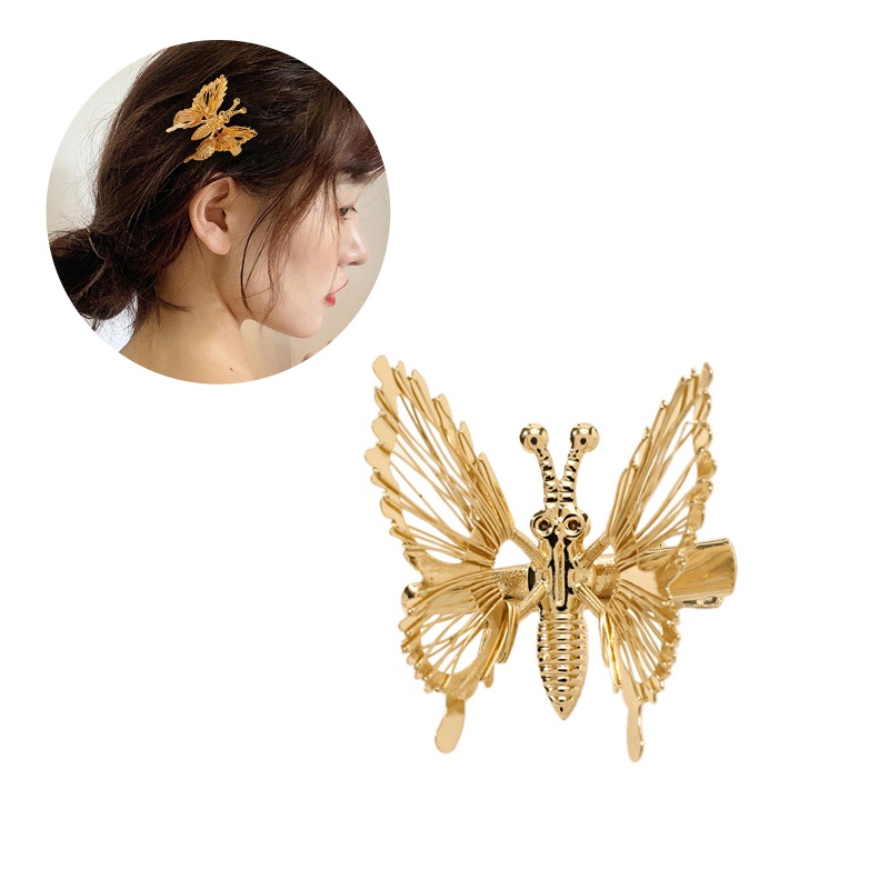 ✿ Kẹp Tóc Trang Trí Hình Cánh Bướm Chuyển Động Được Cho Bé Gái