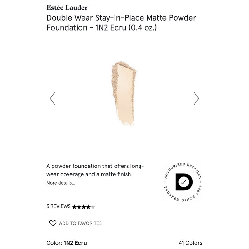 Estee Lauder - Phấn Nền Estee Lauder Double Wear Stay-In-Place Matte Powder Foundation 12g