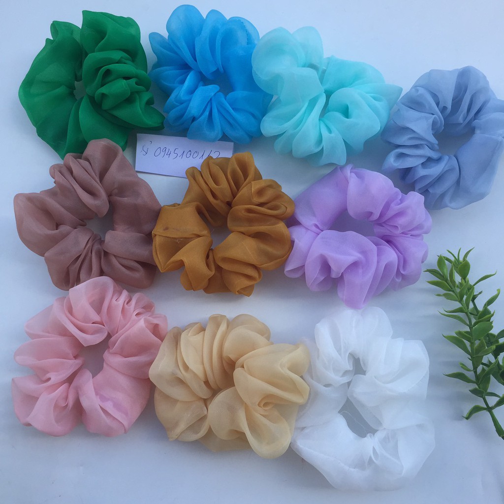 [Mã FAGOGO giảm 12% đơn 99K] Cột tóc Vải voan bóng ánh kim Scrunchies phong cách vingate ( voan bóng kim) | BigBuy360 - bigbuy360.vn
