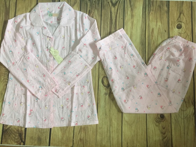 Bộ sau sinh thô dài tay pyjama | BigBuy360 - bigbuy360.vn