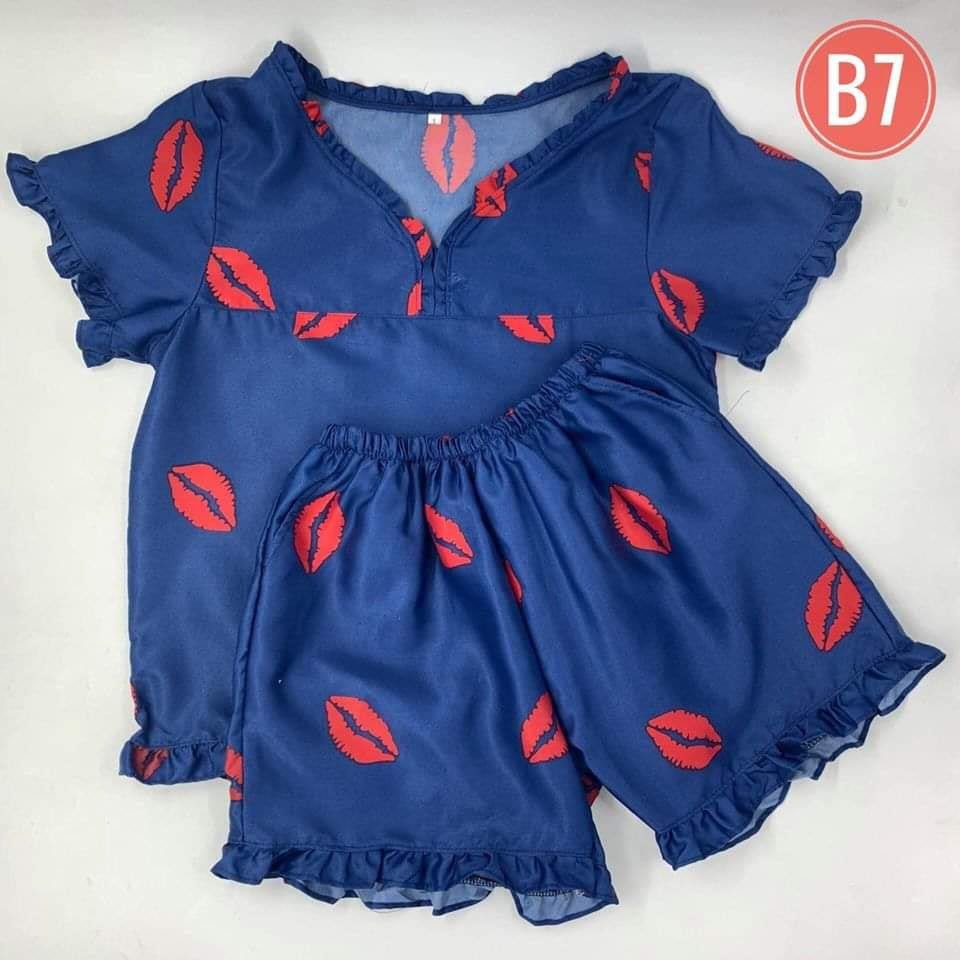 Bộ mặc nhà nữ💖FREESHIP💖Giảm 50k đơn 2 sp  Đồ ngủ họa tiết đôi môi mã B7 [KÈM ẢNH THẬT] | BigBuy360 - bigbuy360.vn