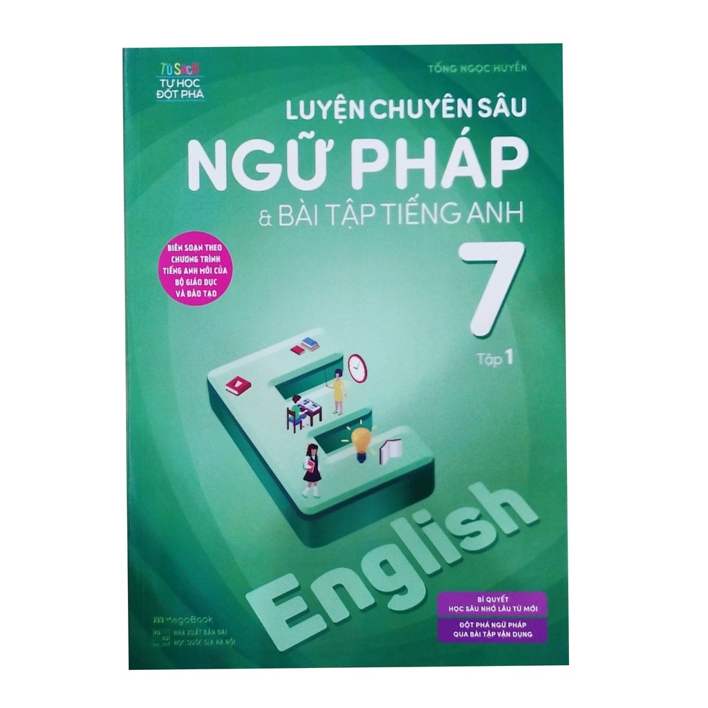 Sách - Bộ Luyên chuyên sâu ngữ pháp và bài tập tiếng anh lớp 7 ( tập 1 + 2 )