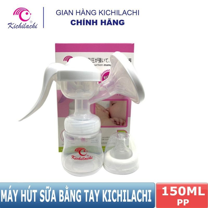 Máy hút sữa bằng tay kichilachi tặng kèm 6 túi trữ sữa/ nhiều màu