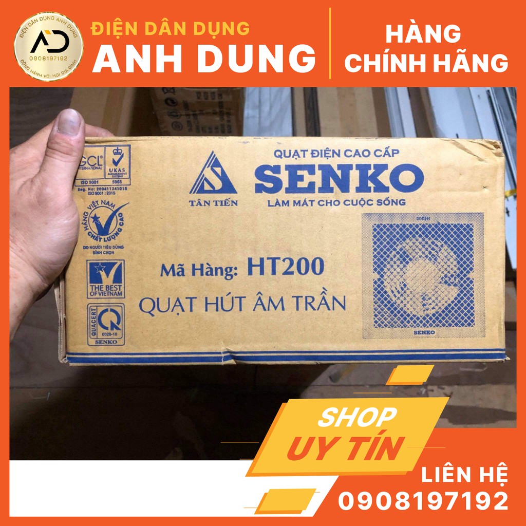 [BẢO HÀNH CHÍNH HÃNG] Quạt hút âm trần Senko H200