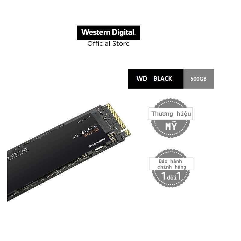 SSD Western Digital Black SN750 PCIe Gen3 x4 NVMe M.2 500GB WDS500G3X0C | WebRaoVat - webraovat.net.vn