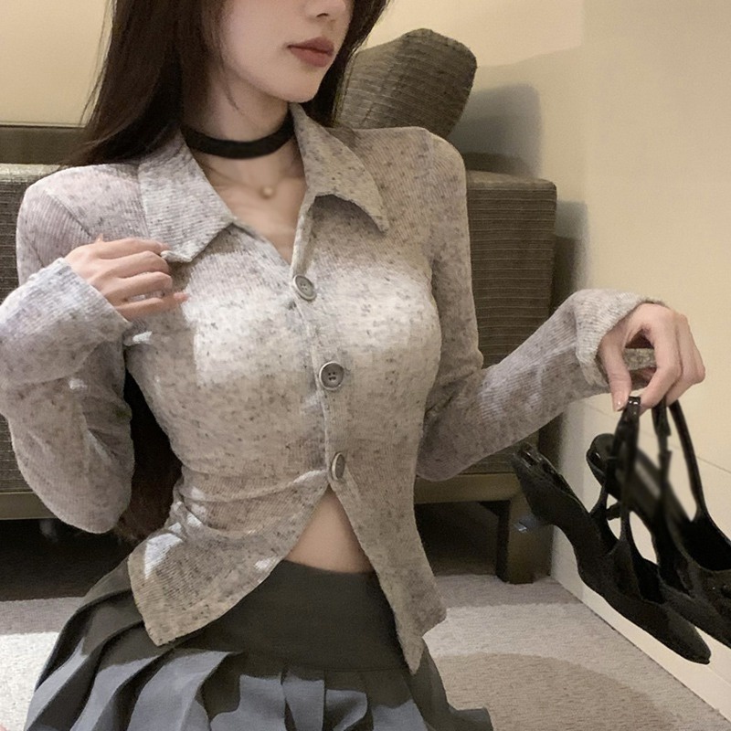 Áo Sơ Mi Tay Dài Màu Sắc Thanh Lịch Phong Cách Hàn Quốc