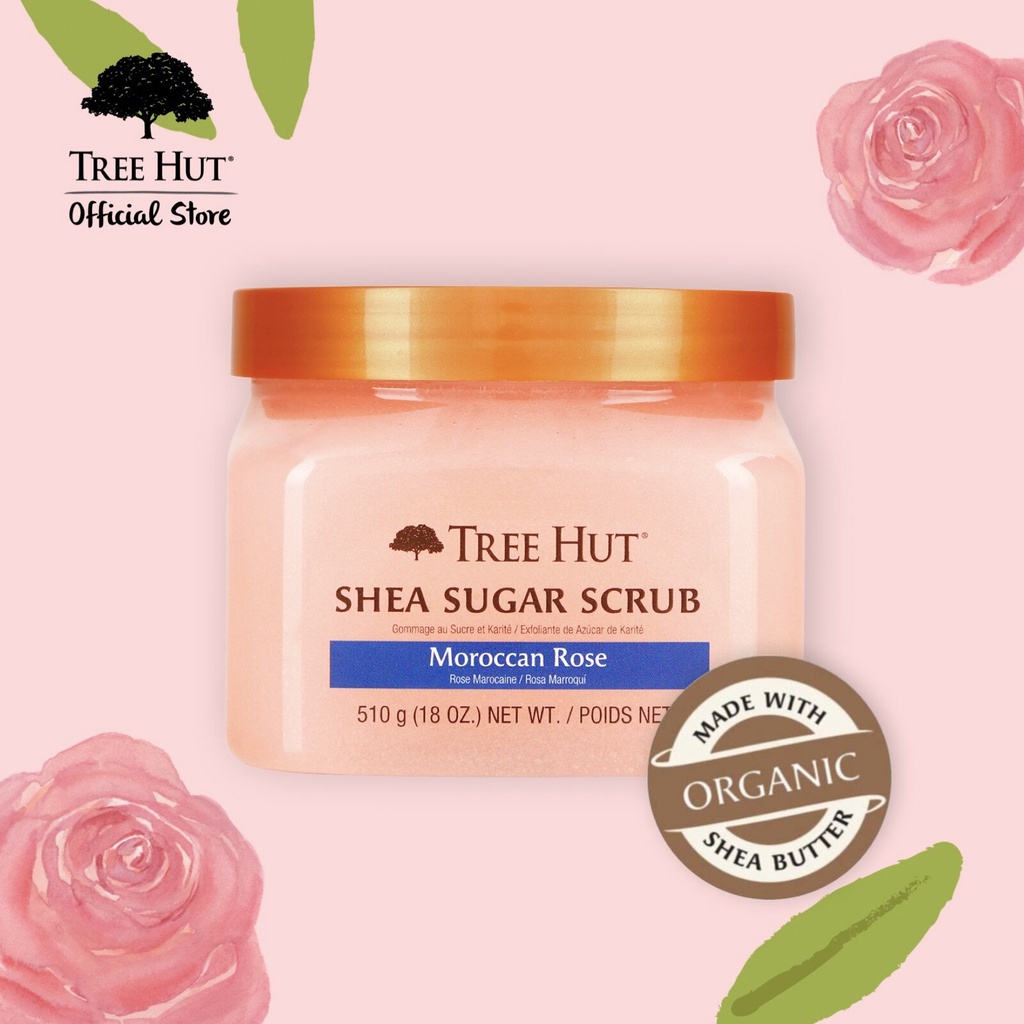 Tẩy tế bào chết TREE HUT MORROCAN ROSE - Tẩy tế bào chết số 1 Hoa Kì - SB Startup