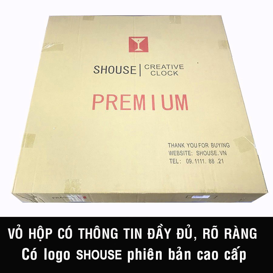 Đồng Hồ Treo Tường Trang Trí con chim công khổng tước Shouse A22 decor đẹp phòng khách kim trôi cao cấp nghệ thuật