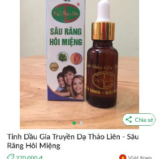 Tinh dầu sâu răng hôi miệng dạ thảo liên
