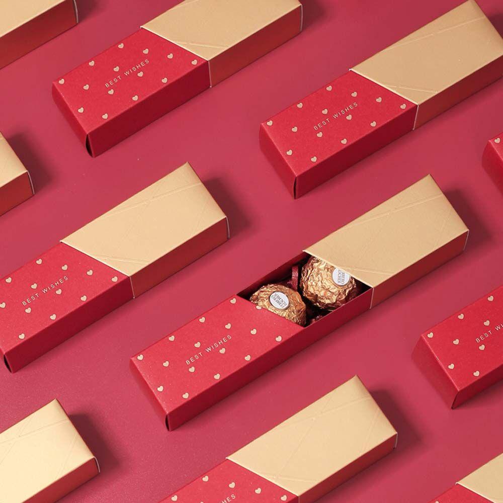 Set 10 Hộp Giấy Đựng Kẹo Màu Đồng Sáng Tạo