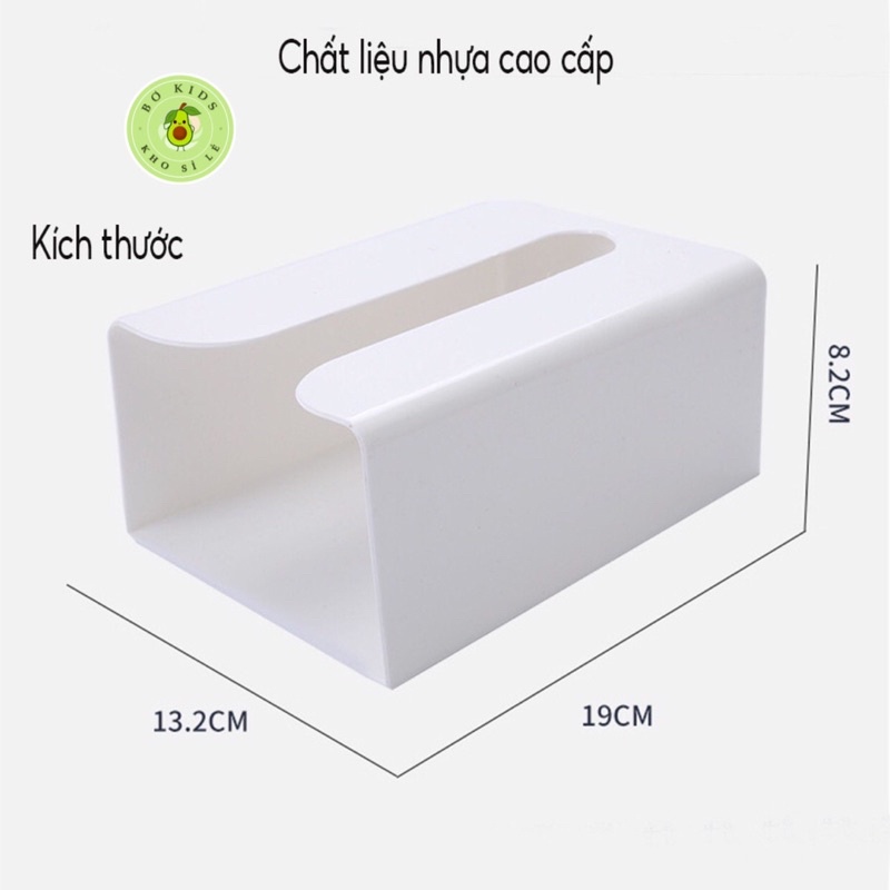 Hộp Đựng Khăn Giấy Dán Tường Nhà Tắm Nhà Bếp, Bàn Làm Việc Đựng Túi Rác Thông Minh ( Có Kèm Miếng Dán )