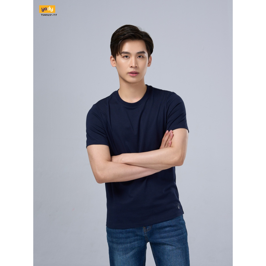 Áo Thun Nam Cộc tay YODY, Áo Phông Cổ Tròn T-Shirt Nam Cotton USA Phiên Bản Premium TSM5231
