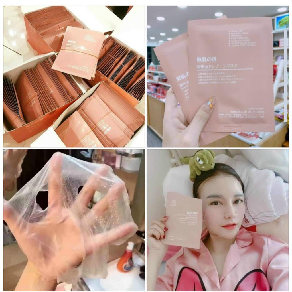 Mặt nạ nhau thai cừu Nhật Bản tế bào gốc nhau thai Rwine Beauty Stem Cell Placenta Mask hàng chính hãng | WebRaoVat - webraovat.net.vn