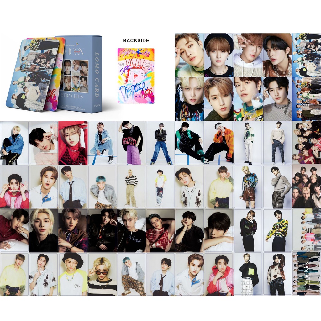 Set 55 Tấm Thẻ Ảnh LOMO D 'Festa D / ICON Hình Nhóm Nhạc Stray Kids