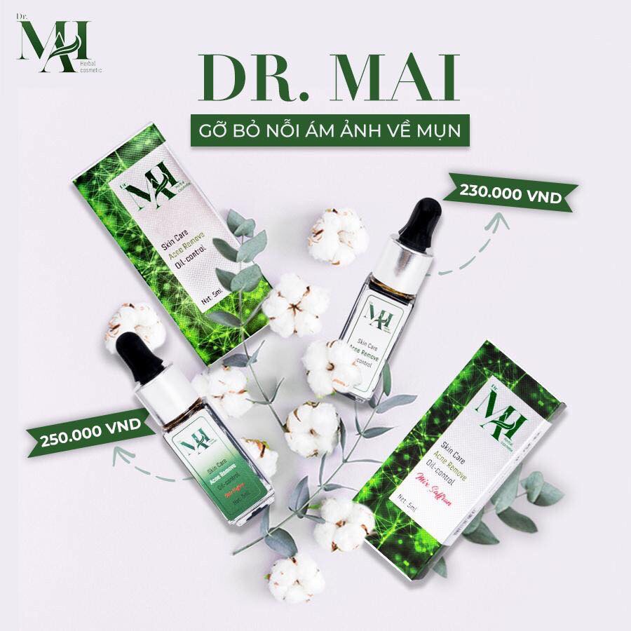 Serum Dr MAI nguyên chất chính hãng dành cho da dầu mụn thâm sẹo mỹ phẩm thiên nhiên thảo mộc (5ml)