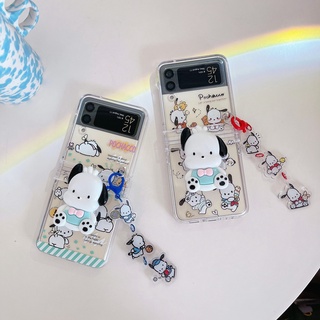 Ốp Điện Thoại PC Cứng Trong Suốt Chống Sốc 3 Trong 1 Cho Samsung Galaxy Z Flip 3 5G