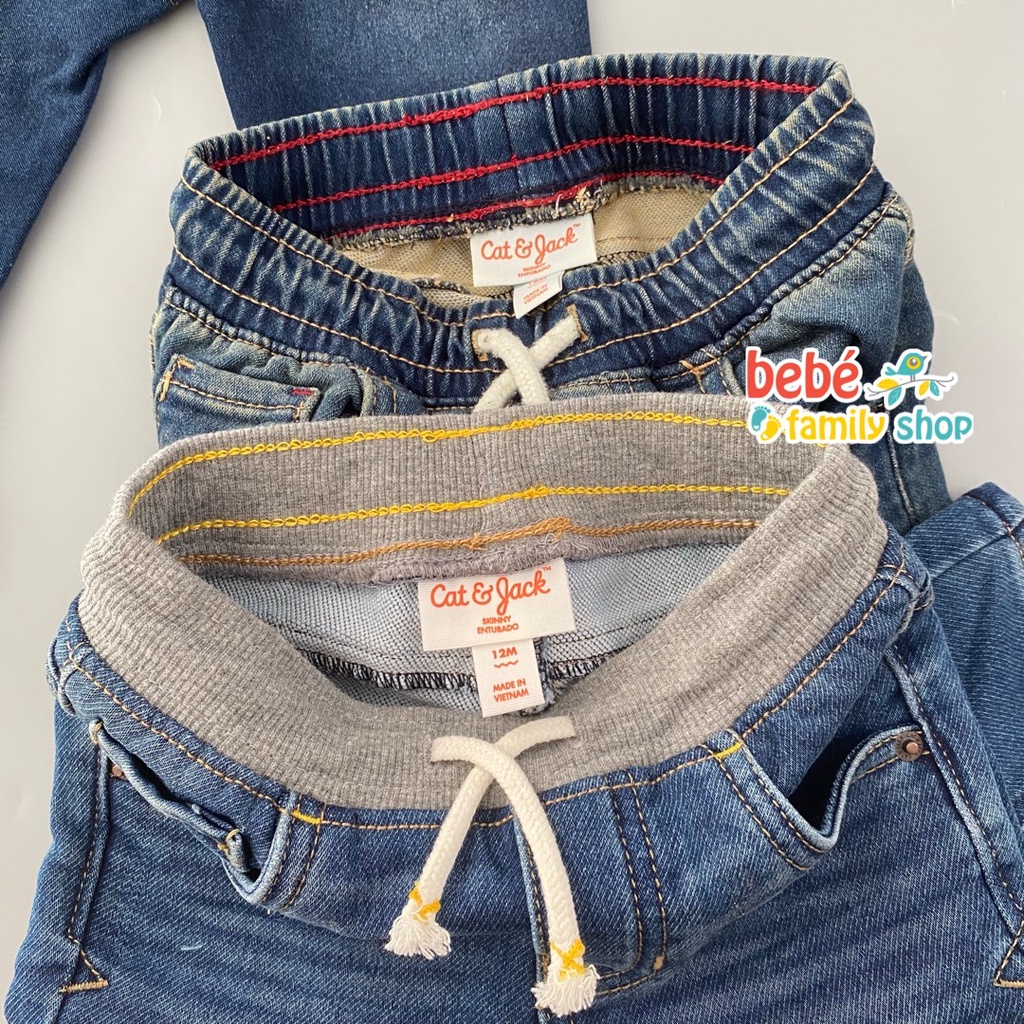 Quần jeans bé trai xuất dư/ quần bò cho bé trai Cat jack dáng skinny jean - QTJ