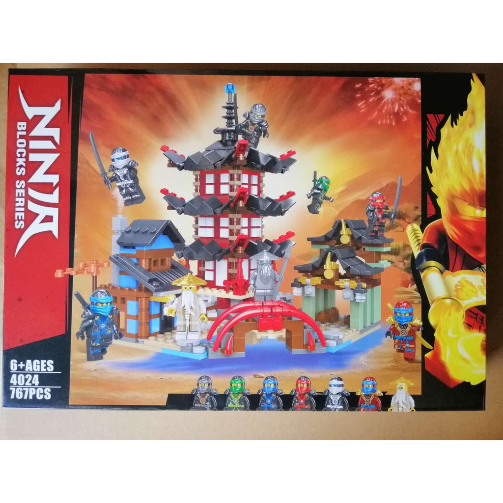 Lắp ghép Mô hình Ninjago Movie 70751 Temple Of Airjitzu  mini Sets Xếp hình Đền Tập Luyện Của Ninja 767pcs