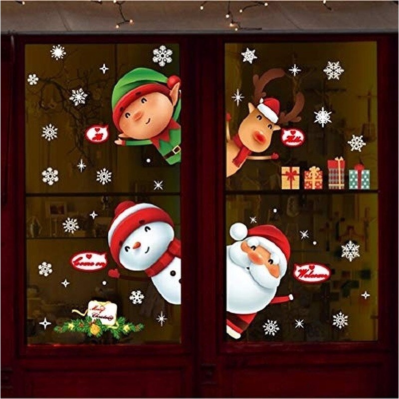 Sticker Dán Tường Trang Trí Giáng Sinh / Năm Mới Cho Phòng Trẻ Em