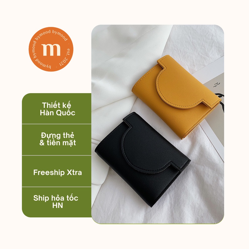 Túi ví da Bymood cầm tay DREAM nhỏ gọn tiện lợi bỏ túi đựng thẻ, đựng tiền phong cách thời trang Hàn Quốc