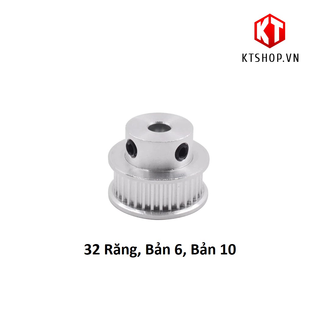 Puly GT2, Bánh răng GT2 32 răng bản 6mm, 10mm