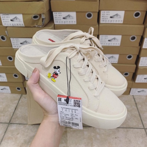 Giày Sục Thể Thao Nữ sục mickey nữ , đạp gót đế bánh mì 3cm From rộng