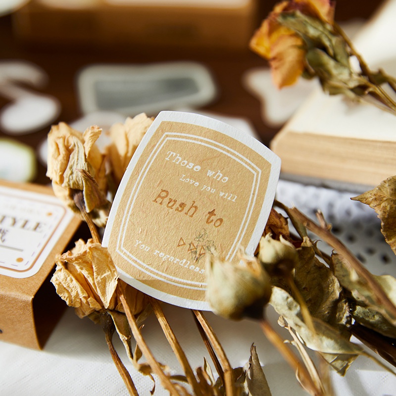 Set 45 Tập Giấy Ghi Chú Phong Cách Vintage Sáng Tạo