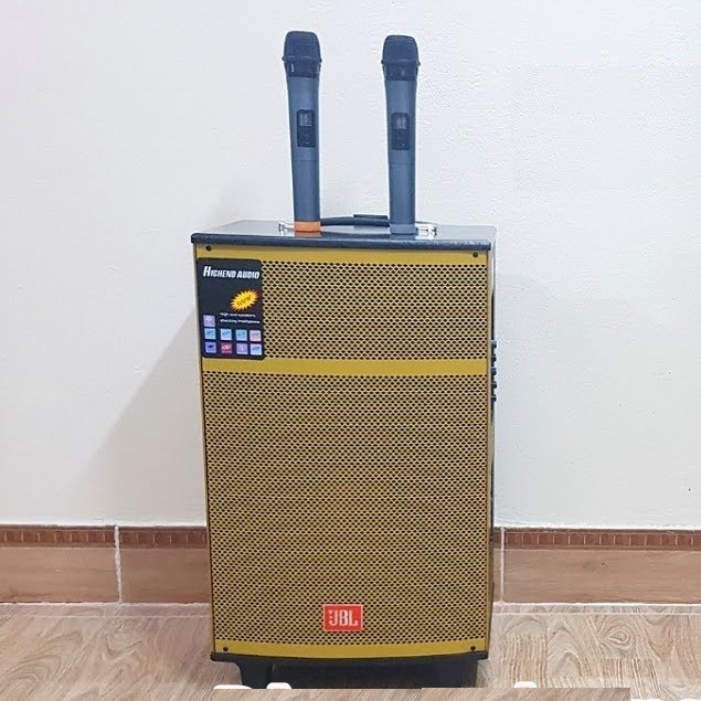 Loa kẹo kéo karaoke 700W bass 3 tấc thùng gỗ, tặng kèm 2 micro không dây hát hay, bền giá rẻ