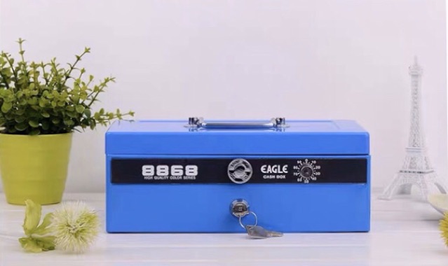 Két sắt đựng tiền cho thủ quỹ, thu ngân, bảo vệ mini Eagle 8868, 668L