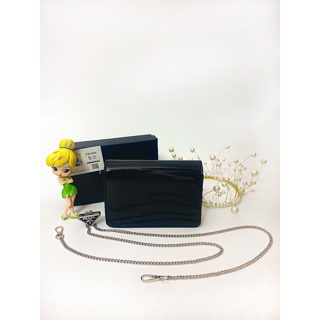 Túi xách đeo chéo da bóng mini fullbox 19cm