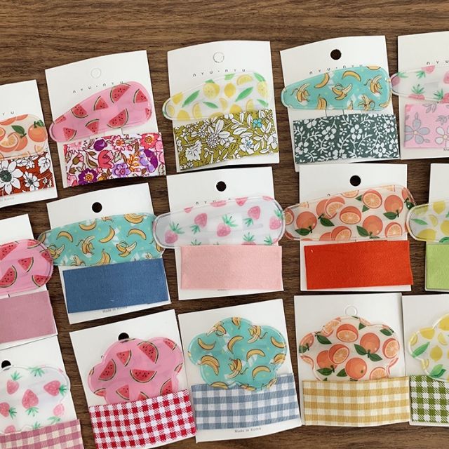 Set kẹp tóc họa tiết & hoa quả phiên bản limited