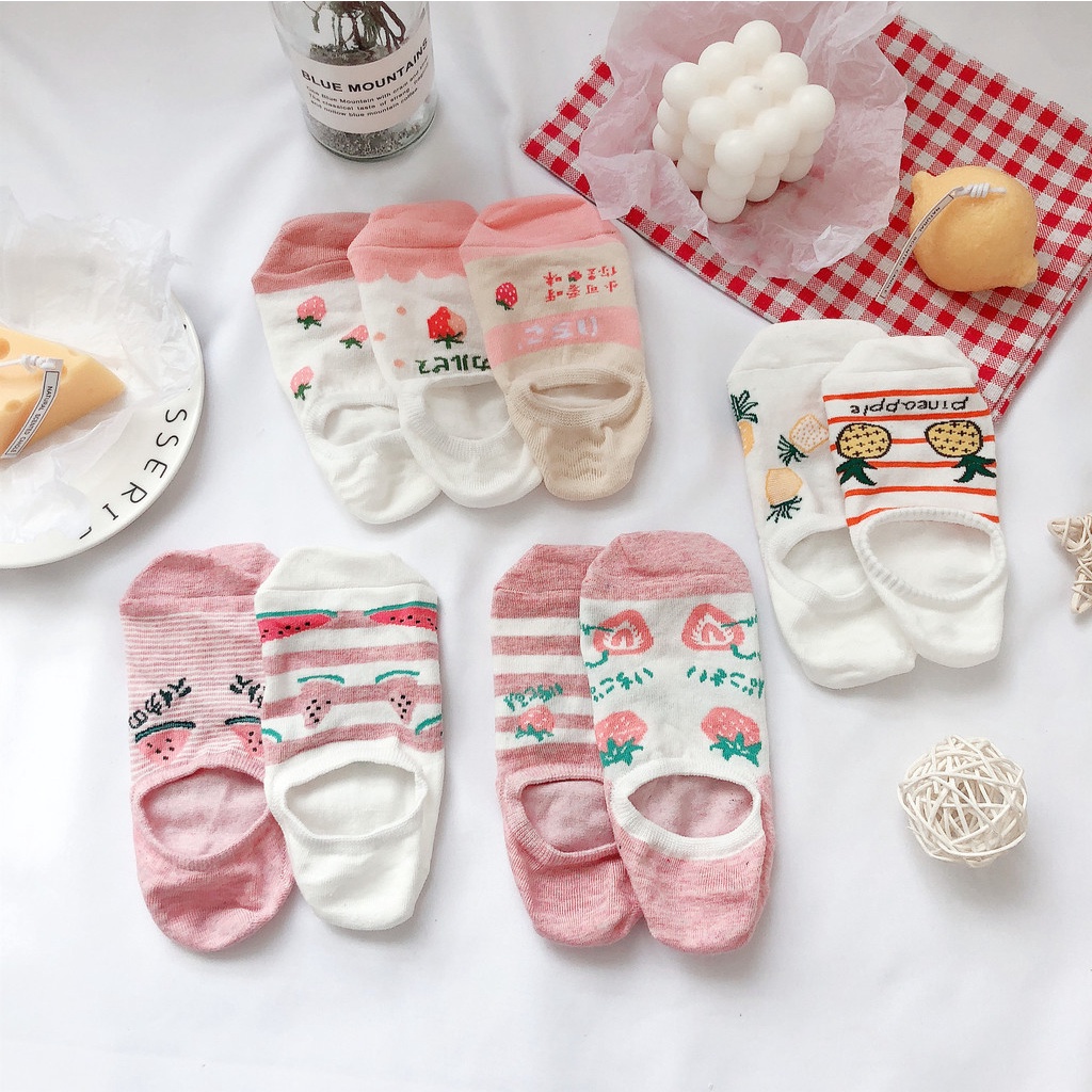 Vớ Hình Quả Dâu Tây Dễ Thương Dành Cho Nữ