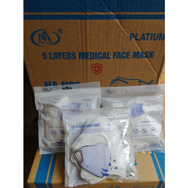 Khẩu trang 6D mask công nghệ Hàn dày 5 lớp N99 kháng khuẩn, hàng chính hãng