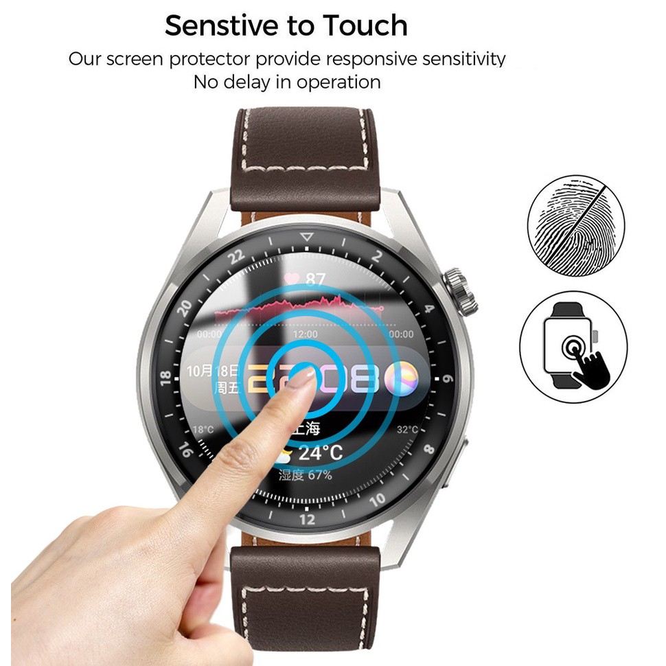 Cường lực Huawei Watch 3 Watch 3 Pro 3D dẻo full màn hình chống bám vân tay độ cứng 6H SWASTORE