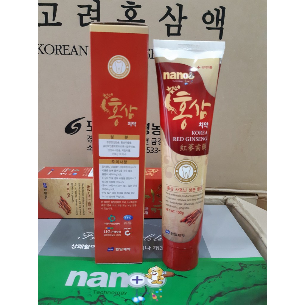 Kem đánh răng hồng sâm nano Hàn Quốc