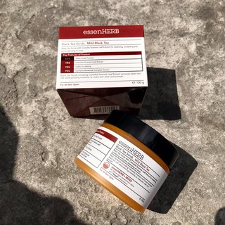 Tẩy da chết cho mặt Black Tea Scrub _ Mild Black Tea | EssenHERB |