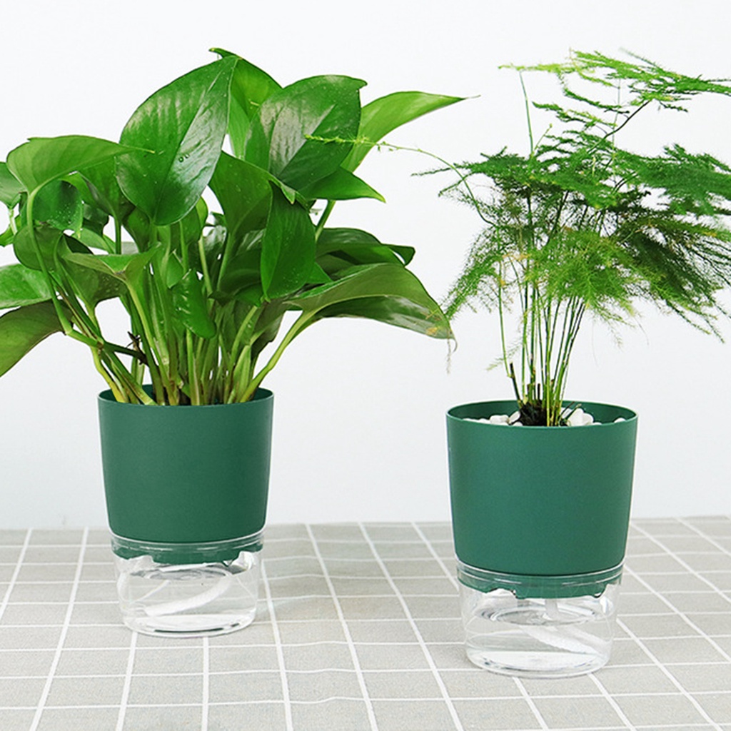 Chậu Trồng Cây Bằng PP Tự Động Tưới Nước Chống Mòn Cho Văn Phòng