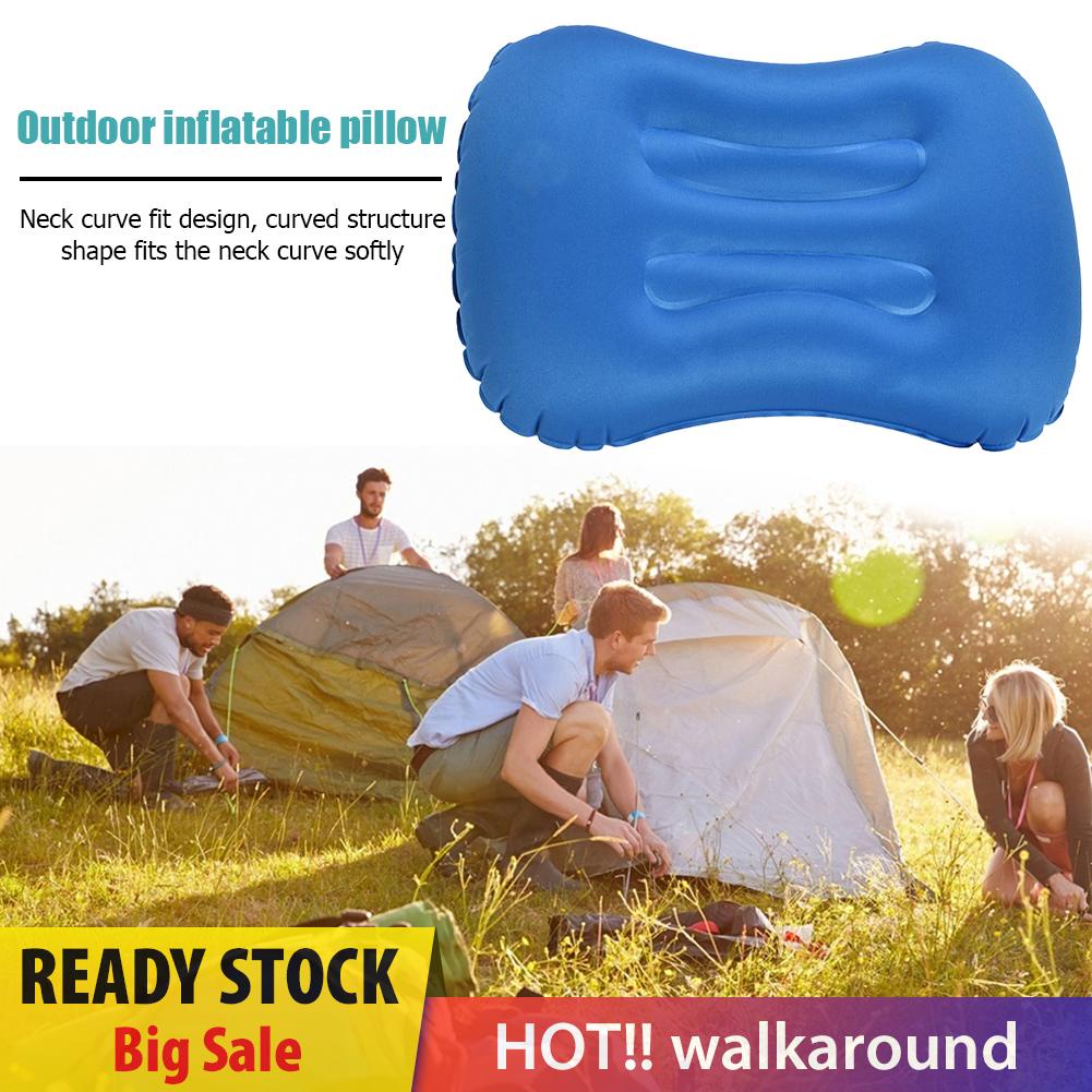 walkaround Portable Inflatable Air Pillows Foldable Camping Travel Sleeping Pillow