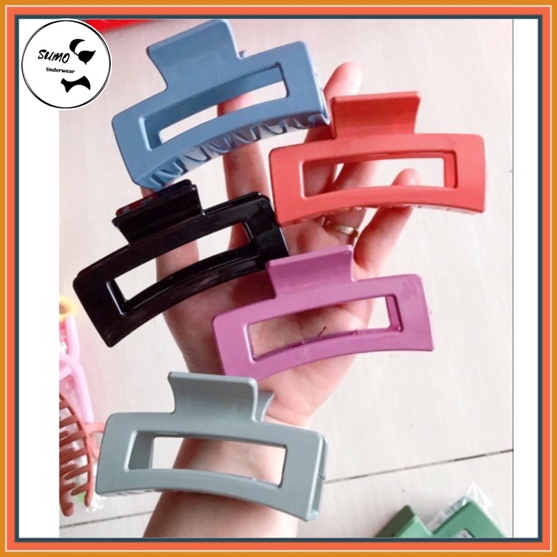 KẸP TÓC TRƠN KIỂU VUÔNG CỠ LỚN PHONG CÁCH HÀN QUỐC