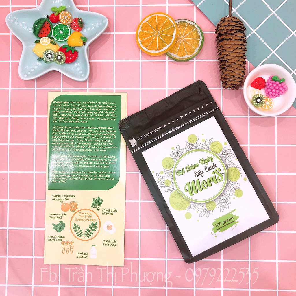 Bột chùm ngây sấy lạnh Moris