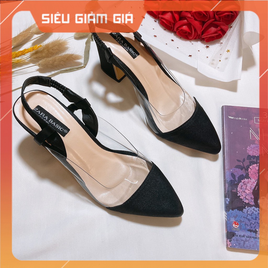 ẢNH THẬT Giày cao gót/giày dép nữ công sở siêu xinh 7cm/7f bít mũi da lì cực đẹp.