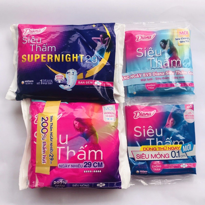 Set 2 miếng băng vệ sinh Diana siêu thấm