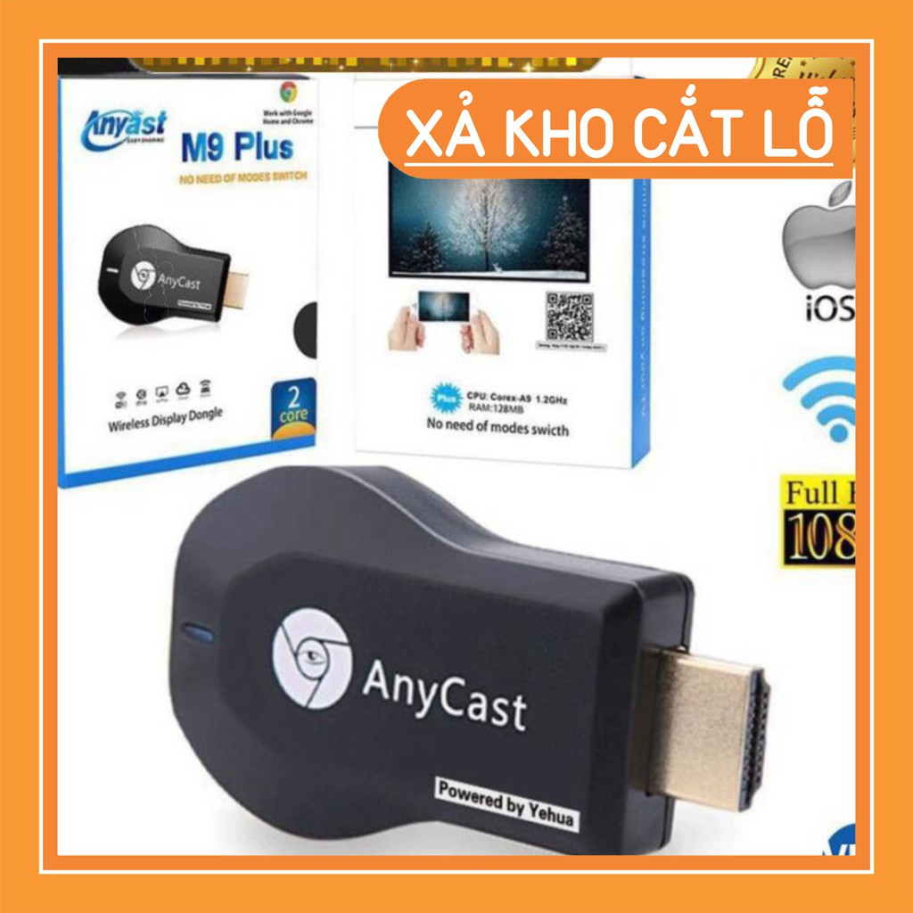 (SEO OFF)  HDMI Không Dây ANYCAST M9 Plus 2018 - Tốc Độ Kết Nối Siêu Nhanh (Dùng cho android/IOS)