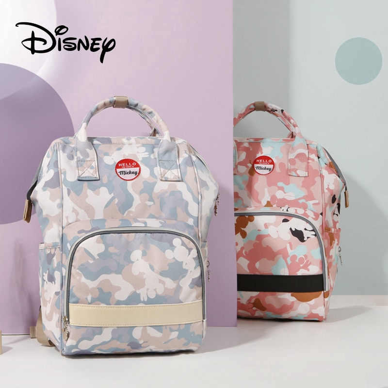 Genuine Disney Túi tã chống thấm cho Mẹ Công suất lớn Ba lô bé Túi thai sản Baby Care Nappy Bag Travel Mummy Bags