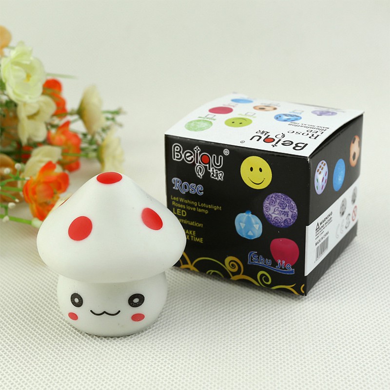 1 CÁI Đèn Flash Hoạt Hình Đầy Màu Sắc Đèn Đêm  Đèn Dễ Thương Đèn LED Hình Nấm Đèn Trang Trí Phòng Trẻ Em Quà Tặng Trẻ Em