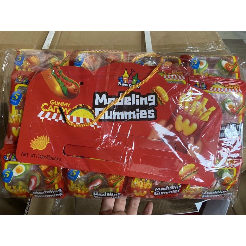 Lẻ 1 gói Kẹo dẻo dây nhiều hình Gummy Candy siêu ngon 14gr ăn là mê