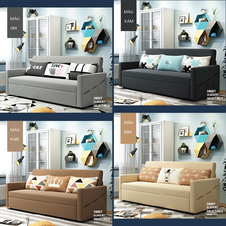 Giường Sofa Thông Minh, Giường Đa Năng Kiêm Ghế Sofa Phòng Khách, Sang Trọng - Tiện Lợi, Giường Ghế Hiện Đại