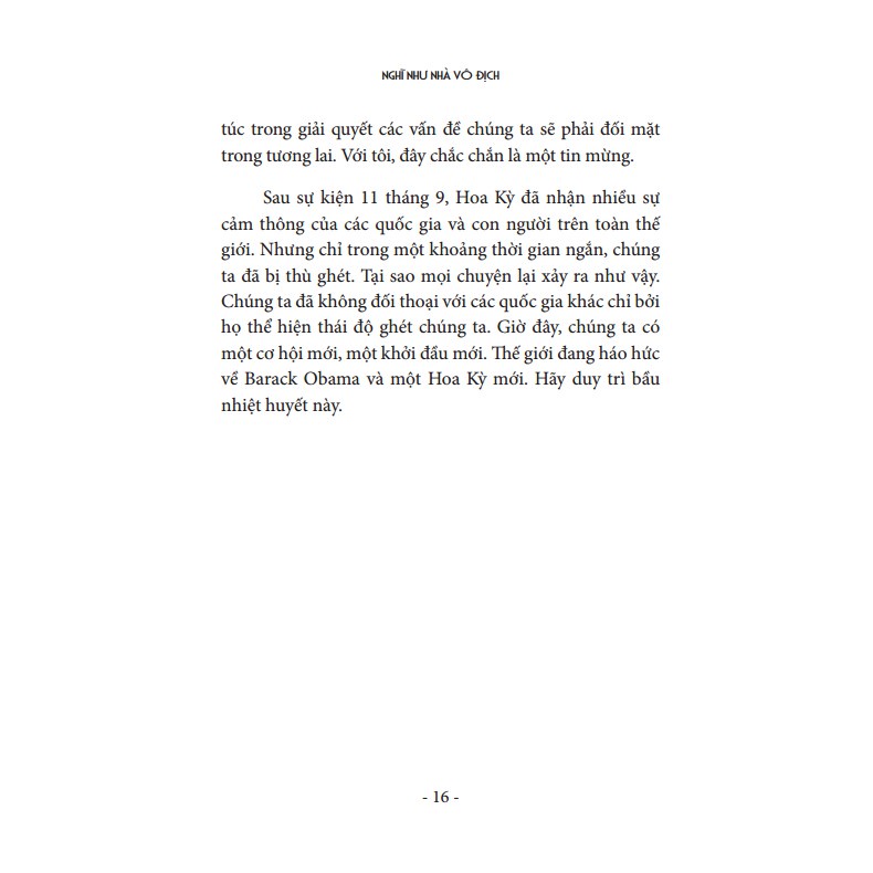 Sách - Nghĩ như nhà vô địch - Think like a champion (bìa mềm) Tặng Bookmark